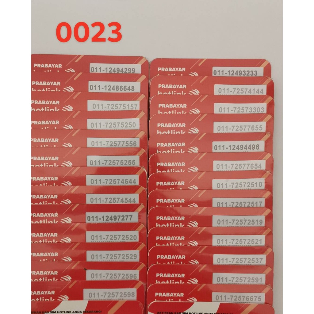M0023 Maxis hotlink 011 Prepaid sim card Shopee Malaysia
