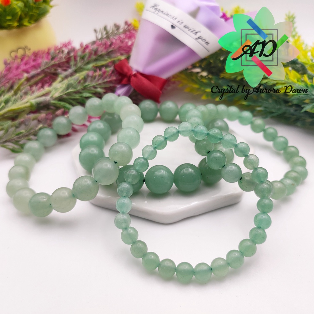 AD033 Aventurine 东陵玉 Natural Healing Crystal Bracelet 天然疗愈水晶手链