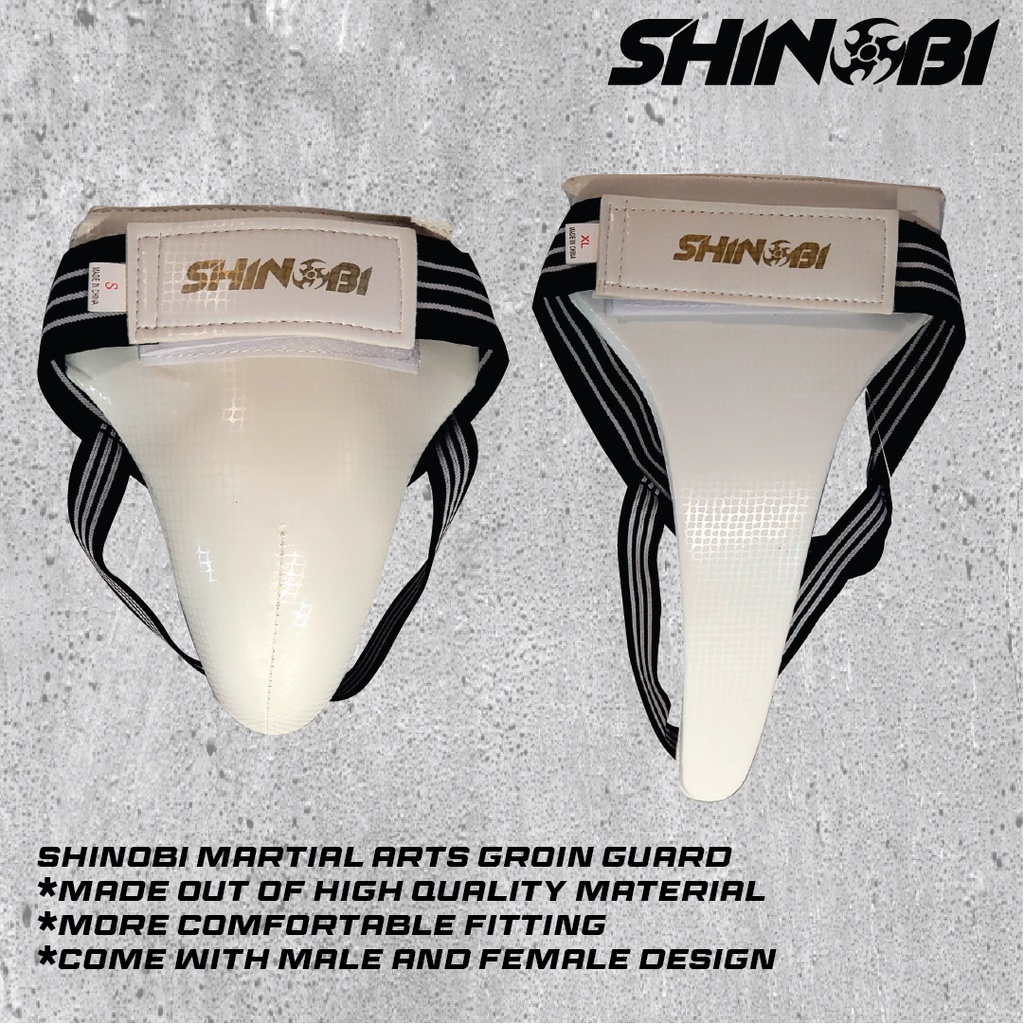 SHINOBI MARTIAL ARTS GROIN GUARD FOR MMA BJJ MUAY THAI BOXING KICKBOXING KARATE TAEKWONDO SILAT SANDA WUSHU AND OTHERS