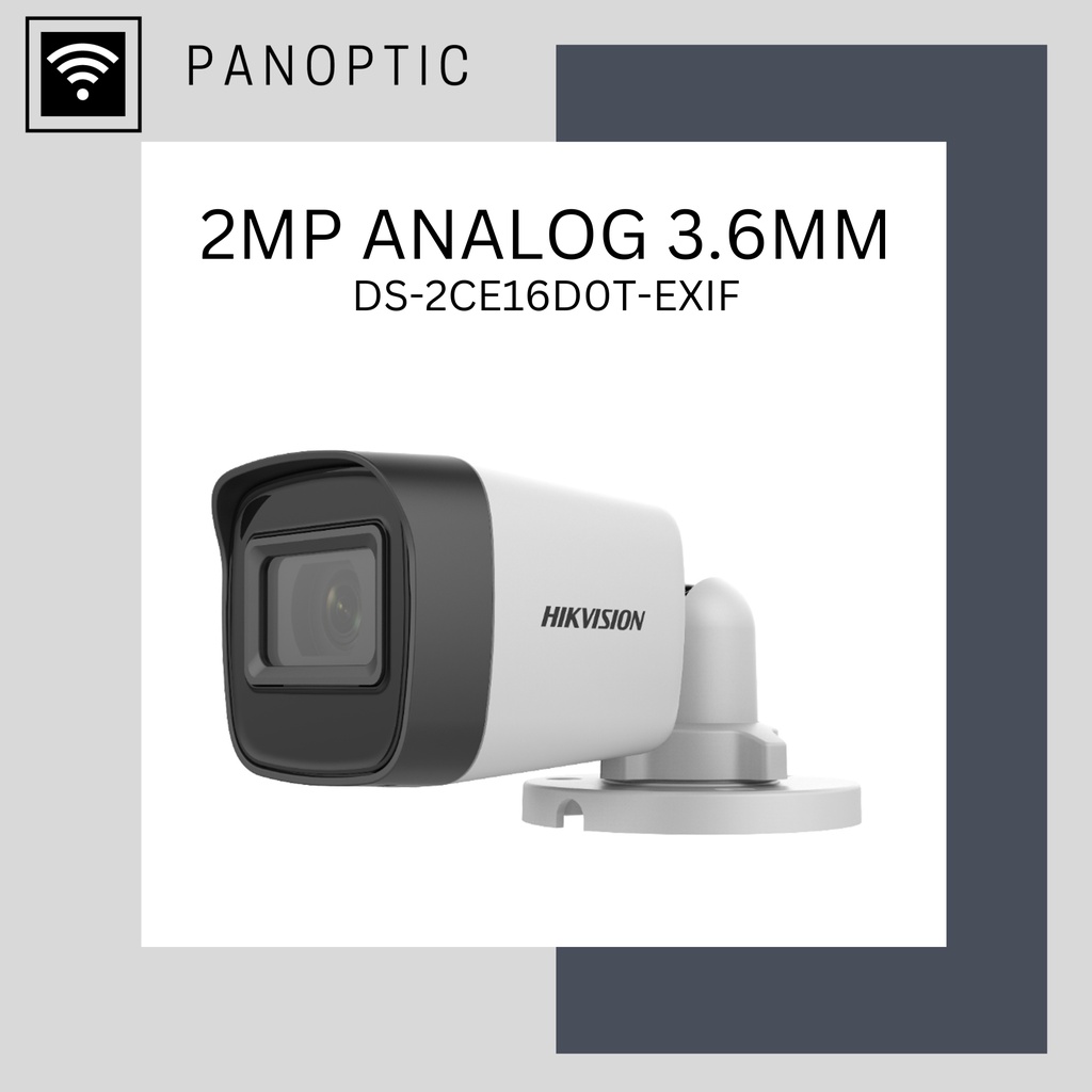 HIKVISION DS2CE16D0TEXIF 2MP 3.6MM 1080P HD 4 IN 1 AHD / CVI / TVI