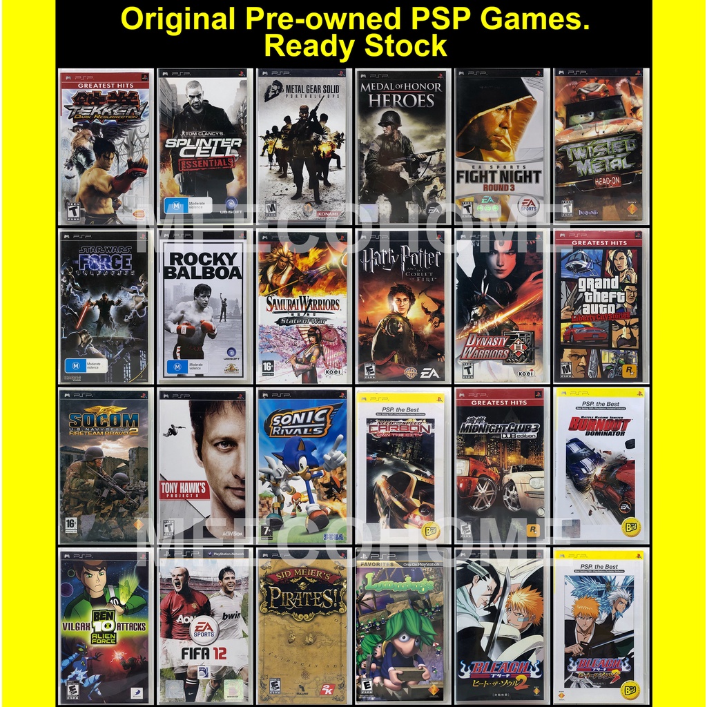 READY STOCK] PSP UMD Original Disc Cartridge PlayStation Games Second Hand  Pre-owned Used Games GTA Tekken Bleach Set A | Shopee Malaysia