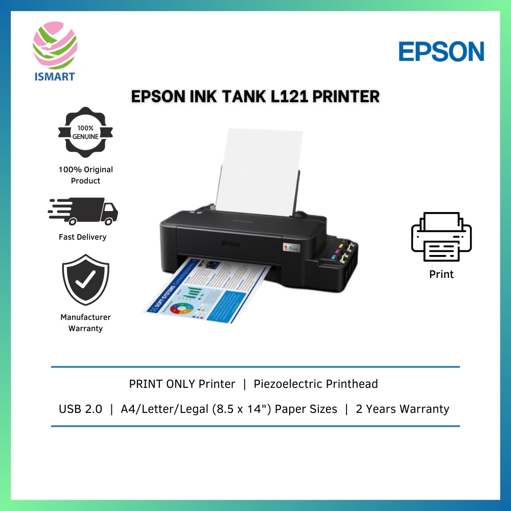 Epson PrinterBlack L121 Ink Tank (PRINT ONLY) Shopee Malaysia