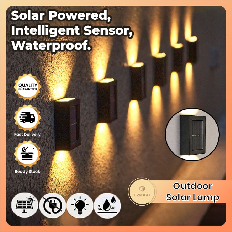 Solar Lamp Outdoor Waterproof Light Control Wall Lamp Street Lights Up-Down Lighting LED Lamp Solar Wall Light