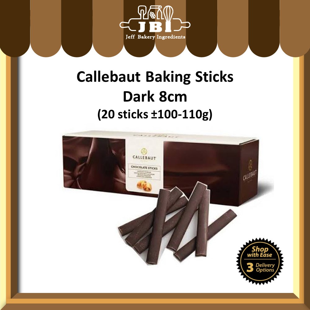 New Callebaut Baking Sticks Dark Chocolate 8cm 100g250g Converture