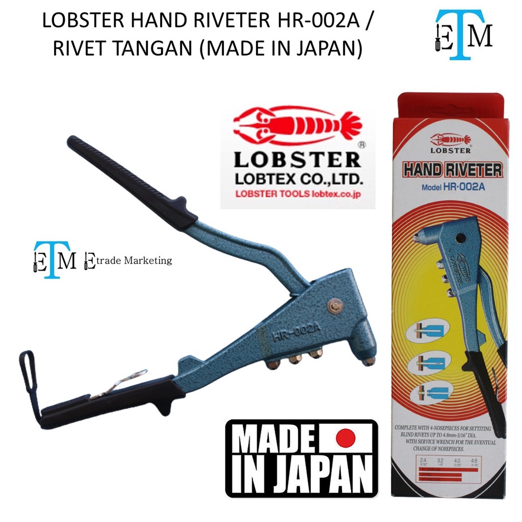 LOBSTER HAND RIVETER HR002A (MADE IN JAPAN) Shopee Malaysia