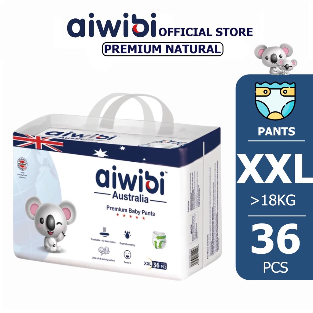 Aiwibi Premium Natural Pant Diaper - Size XXL (36 Pcs) | Shopee Malaysia