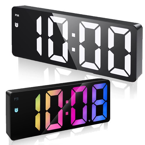 Smart Voice Control LED Clock Bedside Digital Alarm Clocks Desktop Table Electronic Desk Table Clock jam loceng alarm Jam loceng Jam elektronik jam elektrik 电子鬧鐘