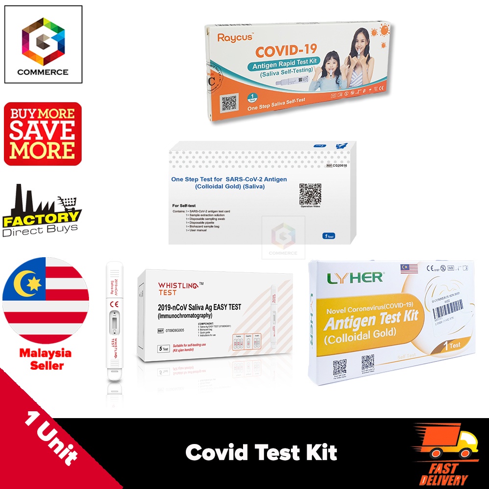 Covid 19 Home Test Kit ( Whistling / Raycus / Lyher / Getein / Saliva