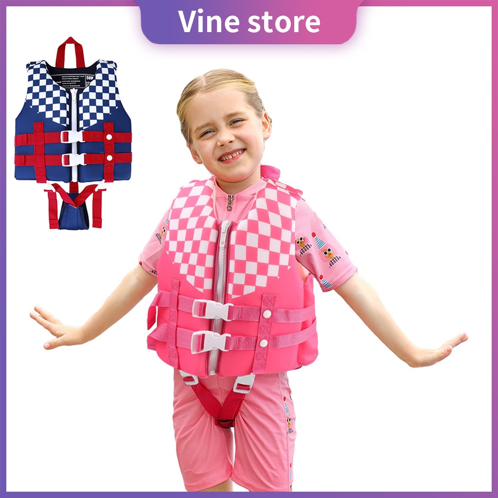 Vine Kids Swim Vest Swimming Jacket with Crotch Strap Toddlers Buoyancy