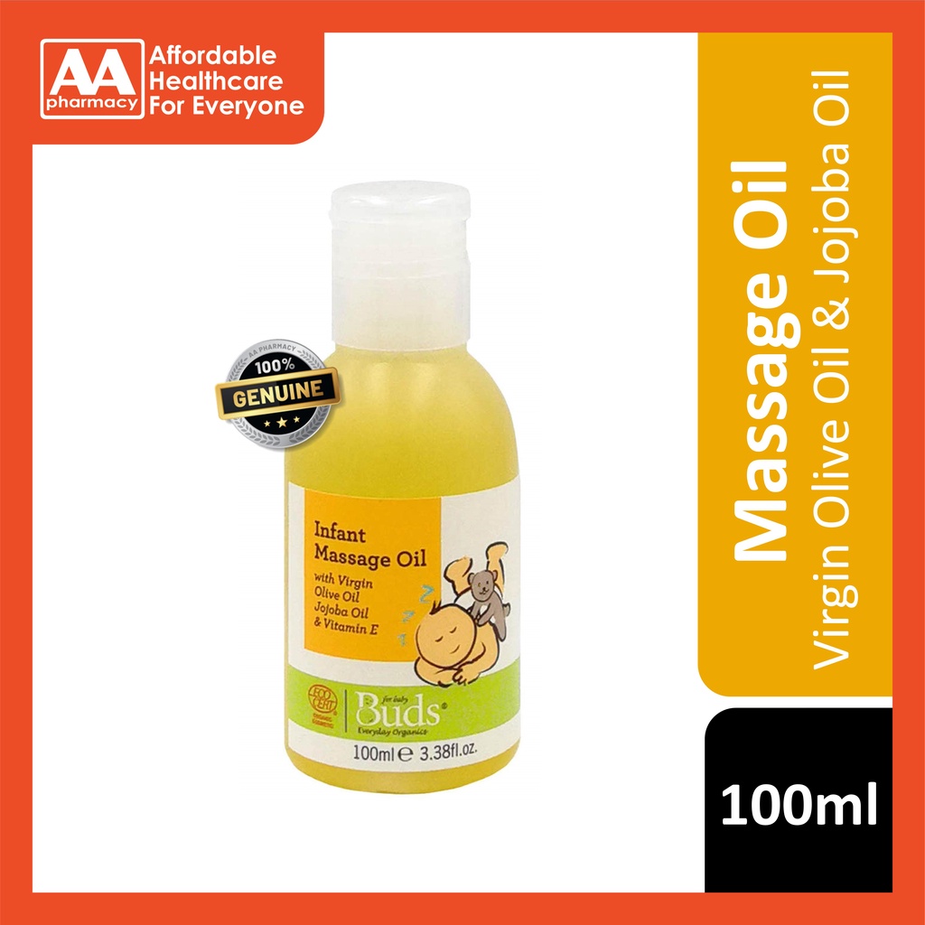 [CLEARANCE] BUDS INFANT MASSAGE OIL FOR BABY 100ML [EXP08/2024