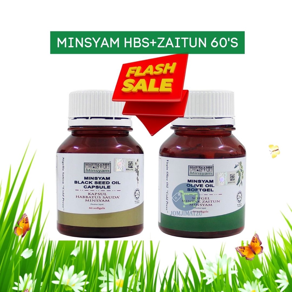 Minsyam Capsule (Softgel) Olive Oil ( Minyak Zaitun ) + Black Seed Oil