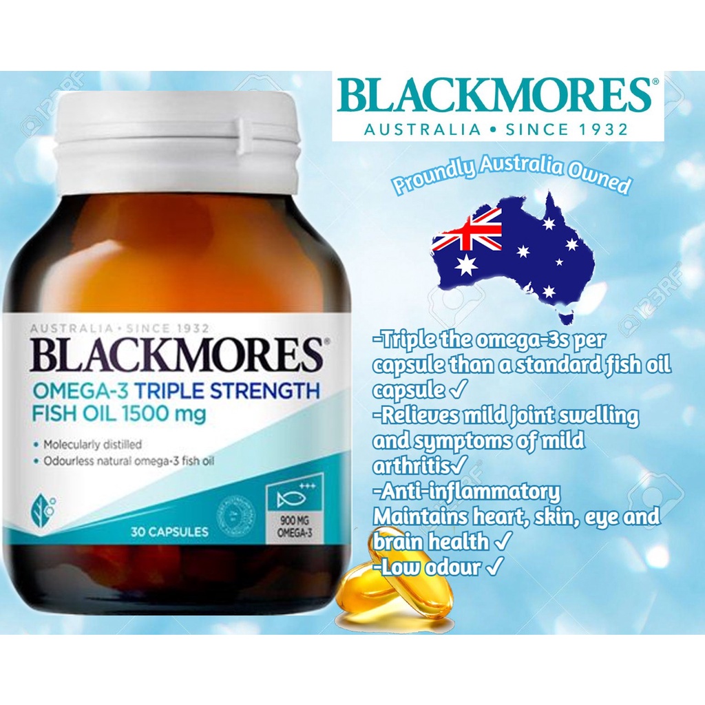 Blackmores Omega3 Triple Strength Fish Oil 1500 Mg 30Sg/ 60Sg *Healhy