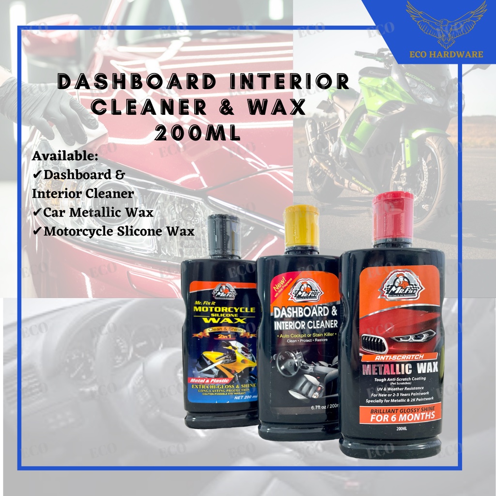 MR FIT IT 200ml Dashboard & Interior Cleaner/Premium Metallic Wax