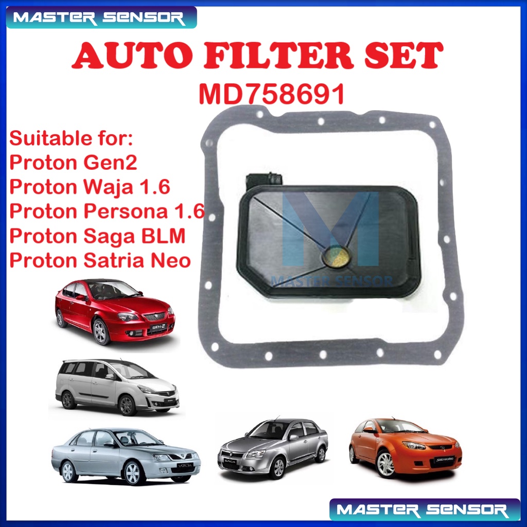 ATF Auto Transmission Filter Set Proton Gen2 Persona Waja 1.6 Satria Neo Saga BLM Exora Cps Auto