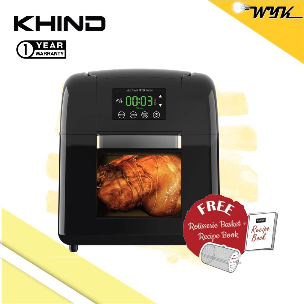 KHIND 9.5L Multi Air Fryer Oven ARF9500 (DIGITAL DISPLAY SCREEN)