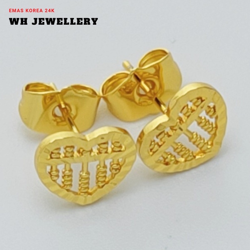 Subang/ Anting-anting Perempuan Emas Korea 24K Gold Plated Earrings