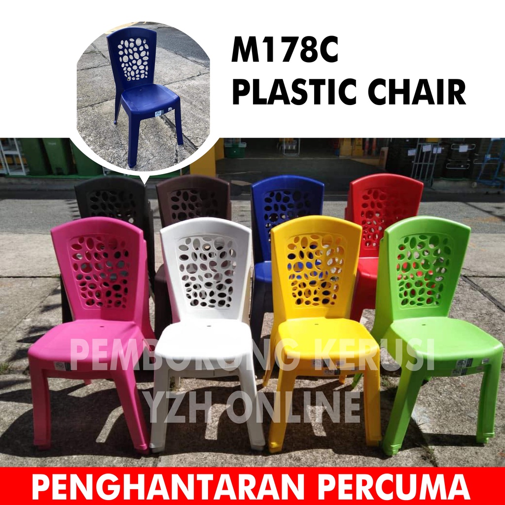 KERUSI PLASTIK 3VEL701 SWM178C HIGH QUALITY PLASTIC CHAIR FREE