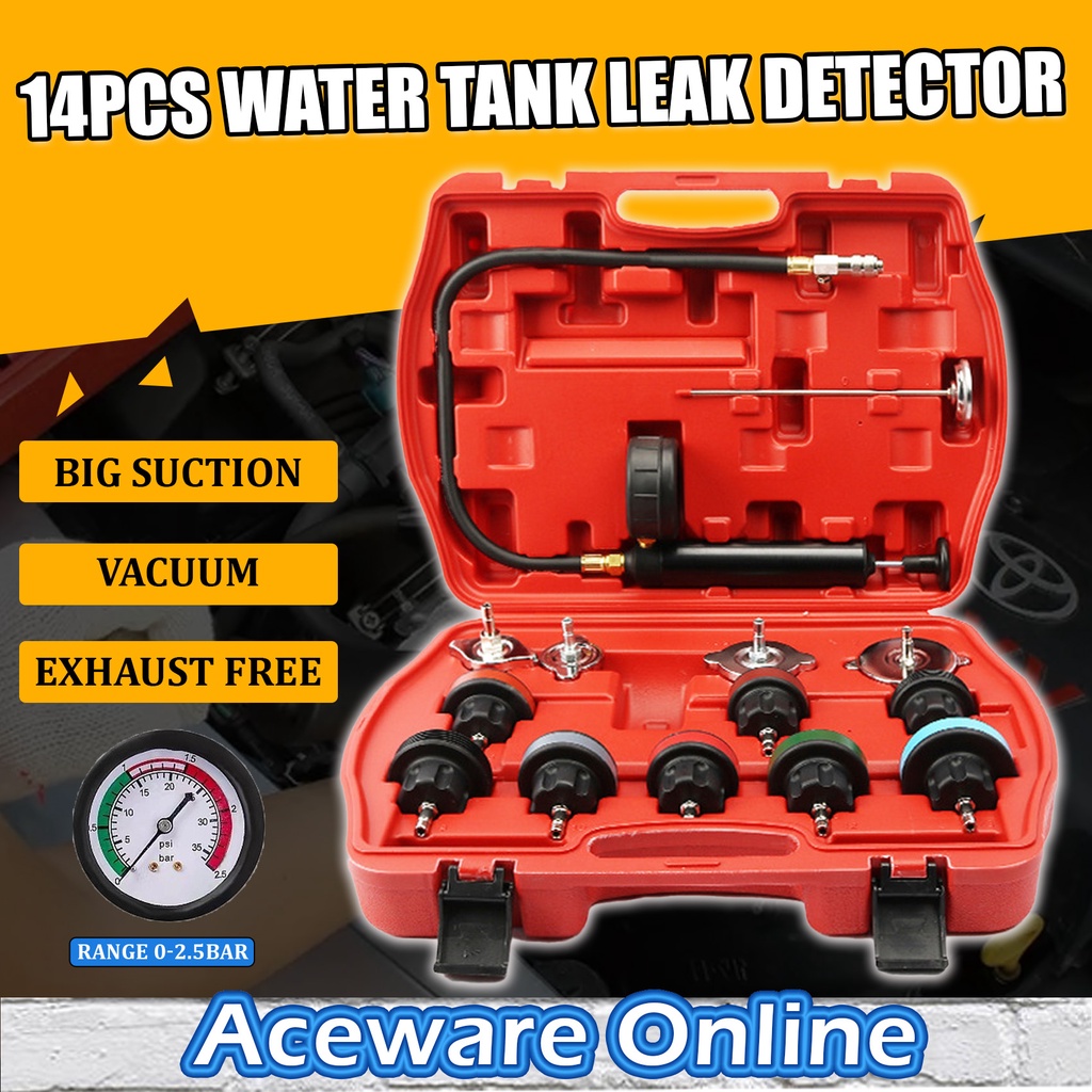 14pcs Radiator Pressure Tester Leak Detector Pressure Test Radiator