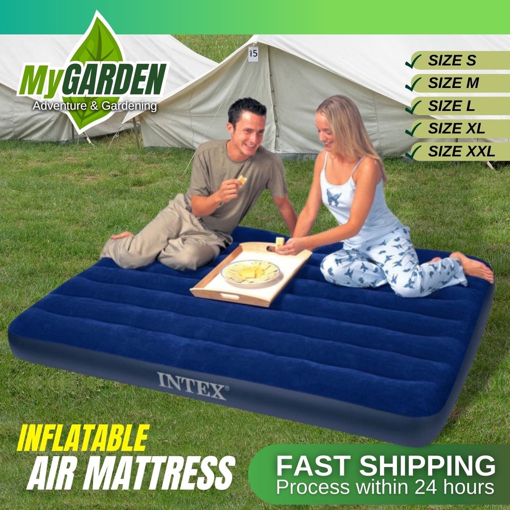 MYGARDEN INTEX 5 Size Inflatable Air Mattress Tilam Angin Single Intex