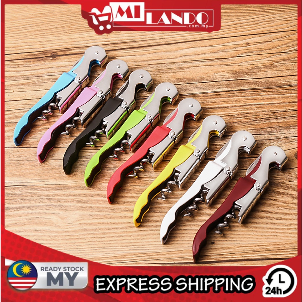 MILANDO Multifunction Wine Alcohol Opener Sea Horse Knife Corkscrew Kitchen Tool Pembuka Botol (Type 2)