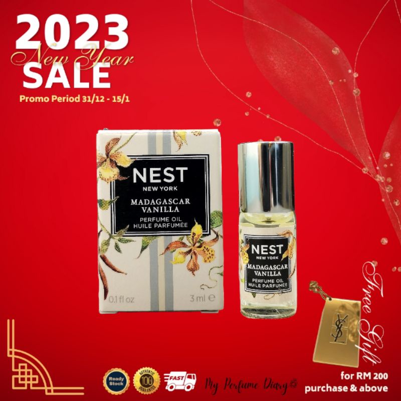 Nest New York Madagascar Vanilla Perfume Oil 3ml Roller for Her Shopee Malaysia