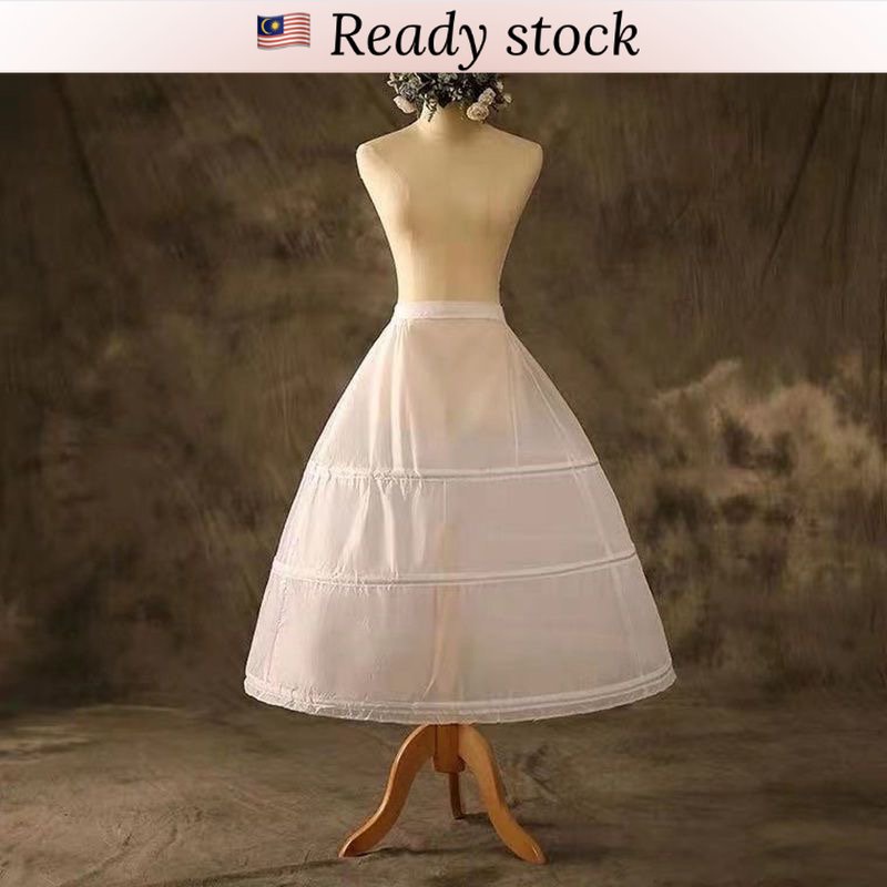 Petticoat Skirt Wedding Dress Underskirt Cancan Skirt Peticoat Skirt Kerangka Dress Besi Gaun Pengembang Gaun裙撑 蓬蓬裙
