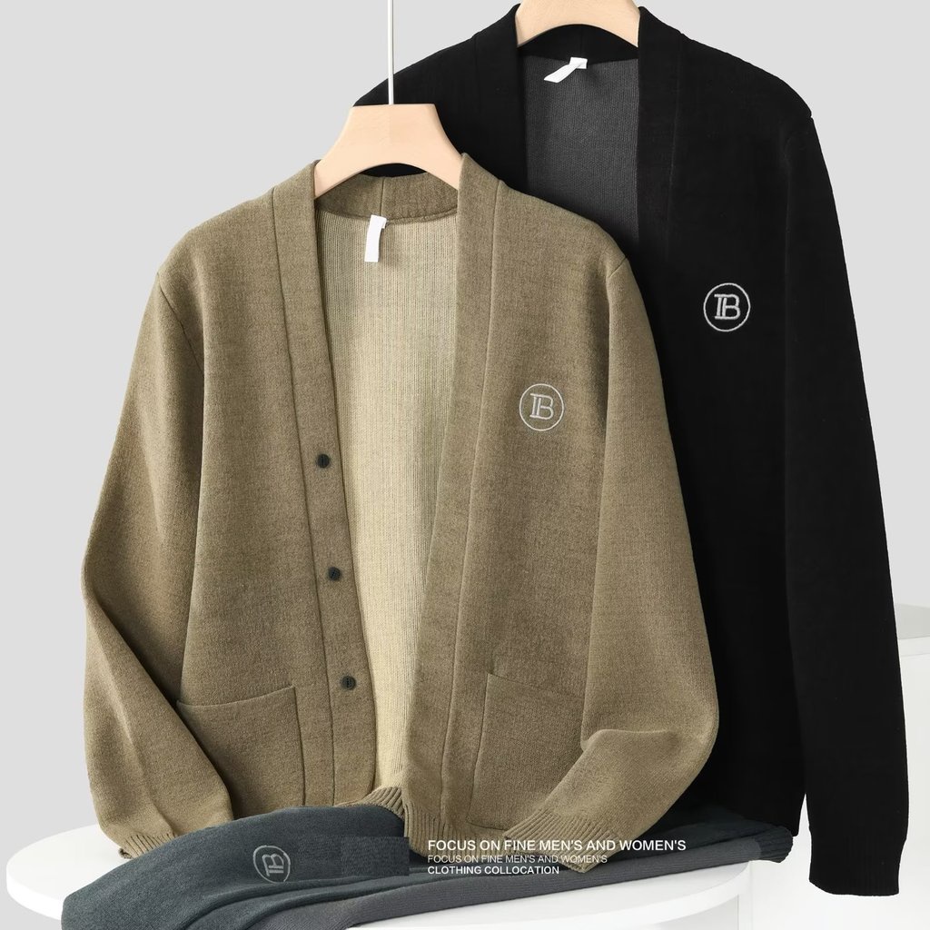 ✦MOLLGE✦ Casual Long Sleeved Shirt Men Spring And Autumn New Korean Style Abstinence Couple Fashion Pocket Knitwear Men Baju Kemeja Lelaki Lengan Panjang