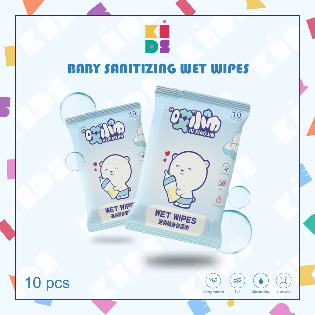 Mini Soft Wet Tissue Wipes Cute Design Baby Wet Wipes Sanitizing