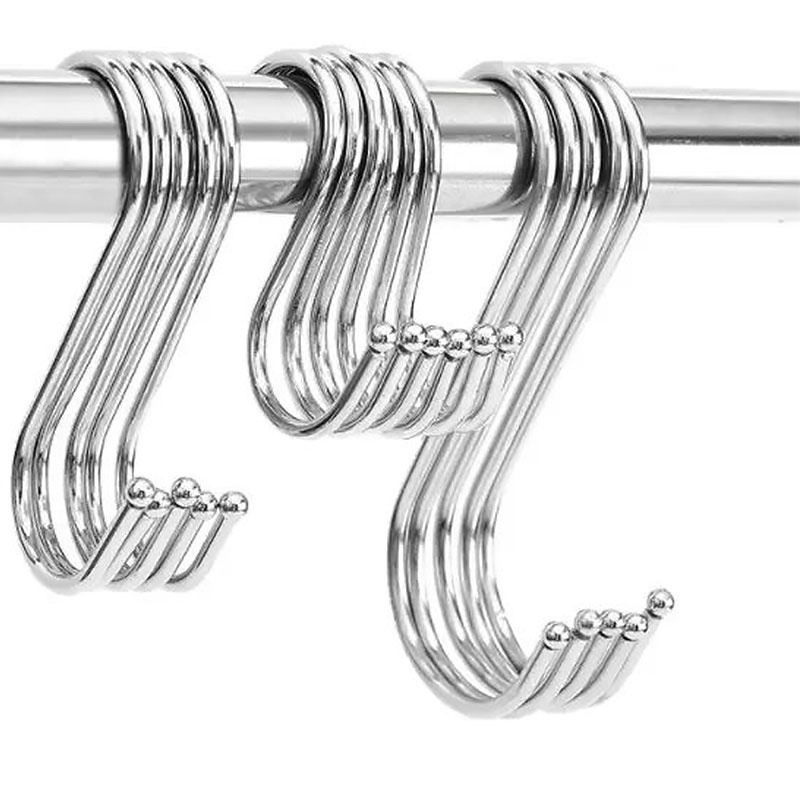 Heavy Duty S Shaped Stainless Steel Hanging Hook Household Hanging Organizer Utensil Hanger Holder