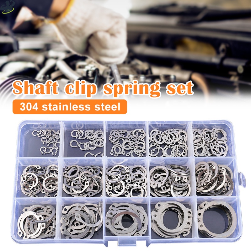 304 Stainless Steel External Circlip Retaining Ring Assortment Kit 4