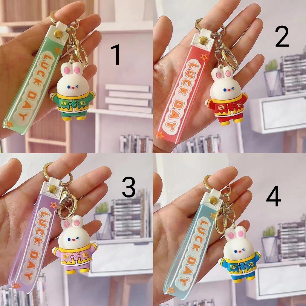 Cutie Rabbit Keychain Cartoon Colorful Collection | Shopee Malaysia