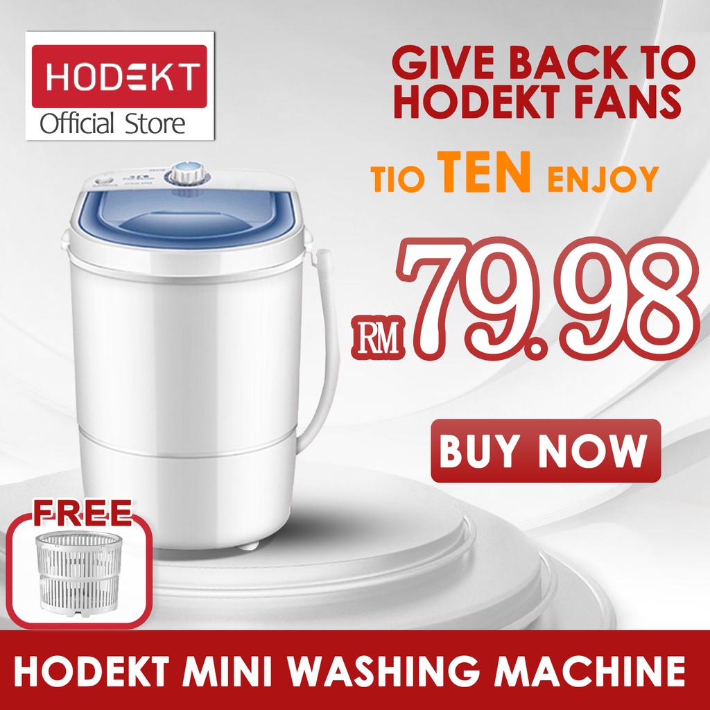 HODEKT Mini Washing Machine Portable Washer Machine With Dryer 4.5kg