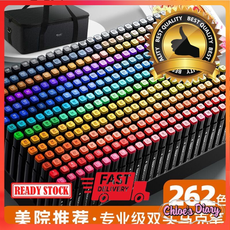 CD Marker Pen Set Brush Pens Highlighter Colour Art Markers Twin Tip