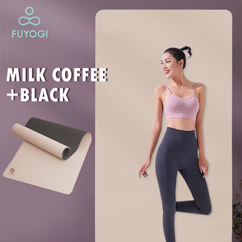 FUYOGI Yoga Mat Anti Slip Workout Gym Fitness TPE Non Slip Exercise