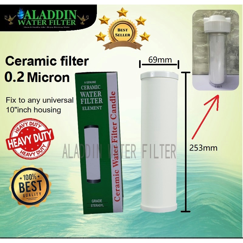 0.2 MICRON (Standard) 10"inch Ceramic Water Filter /Replacement Filter Cartridge