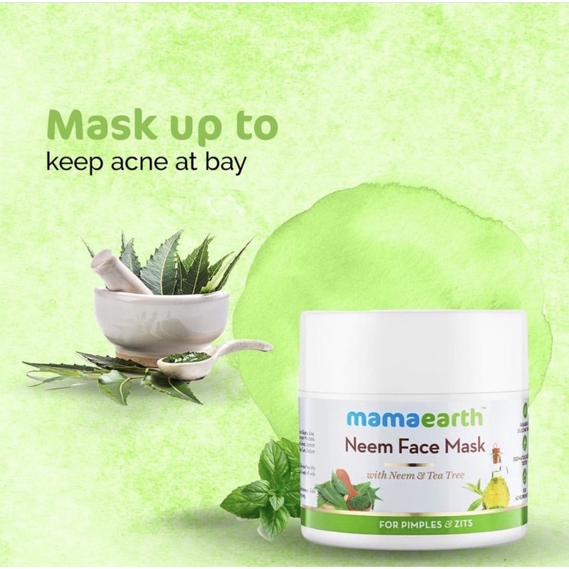 Mamaearth Neem Face Mask with Neem and Tea Tree for Pimples and Zits