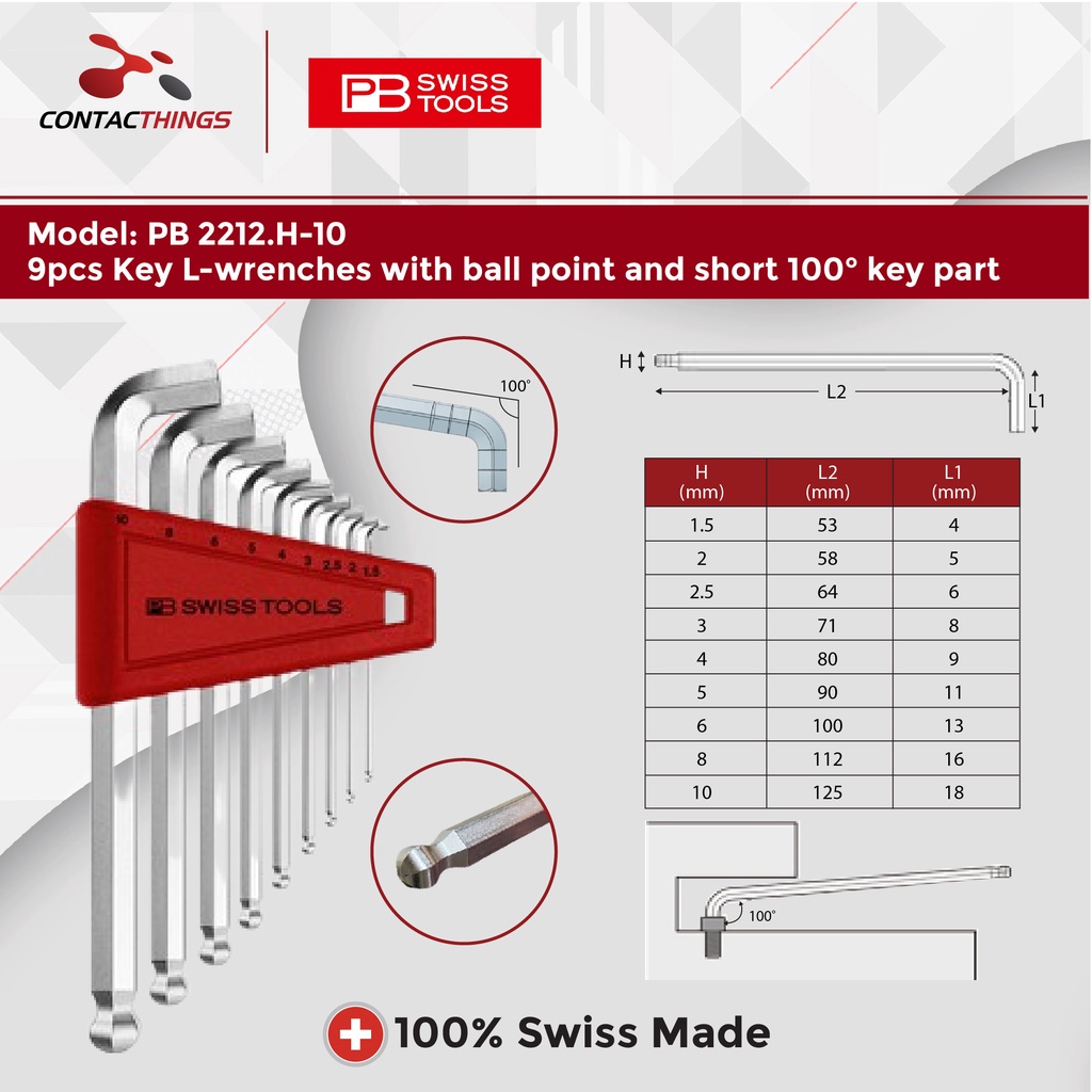 Pb Swiss Hex Keys PB Swiss Hex Wrench Set - Precision Swiss-Made Allen ...