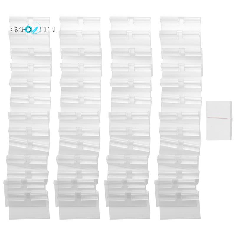 50Pcs Clear Plastic Label Holder Price Tag, Shelf Label Clip Removable