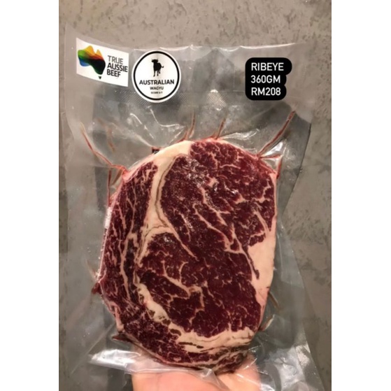 IPOH WAGYU AUSTRALIAN WAGYU RIBEYE MB6/7 HALAL 360368gm (MIN ORDER 4 FROZEN LINKS) Shopee