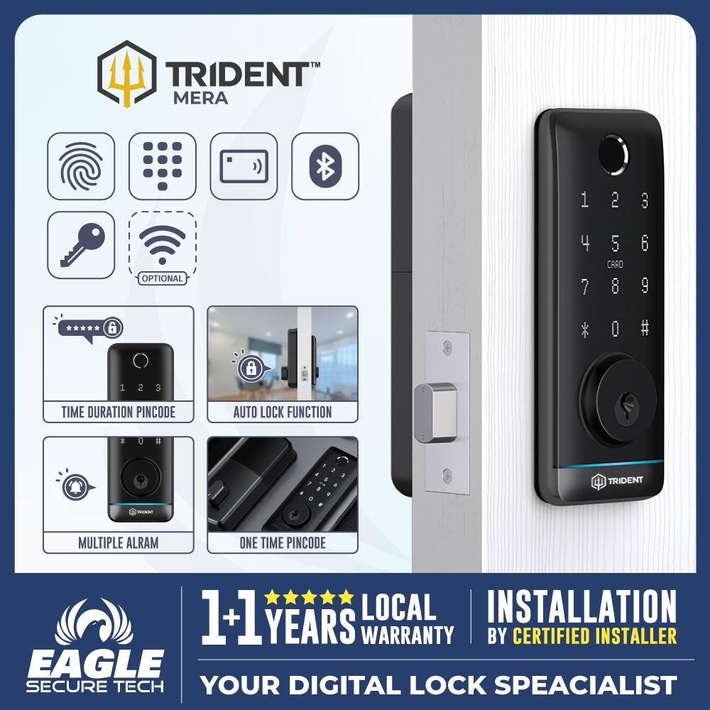 TRIDENT Smart Lock MERA | Fingerprint Lock