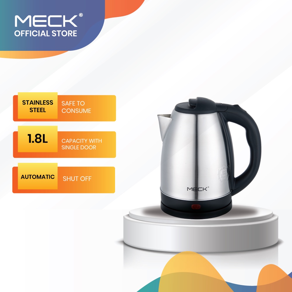 MECK STAINLESS STEEL JUG KETTLE (1.8L) Shopee Malaysia