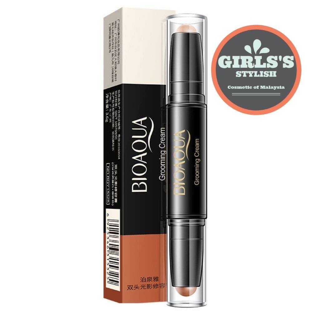 FREE GIFT BIOAQUA Play 109 Face Stick Contour Duo 2 in 1 Grooming Cream  Highlighter Pencil