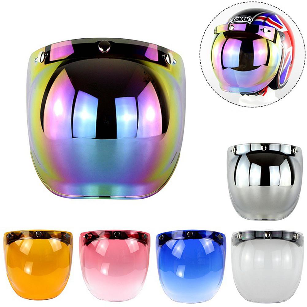 Motorcycle Helmet LENS Bubble Mirror Sun Shield Visor 3-snap Retro Flight Safety Anti-glare UV 400 Helmet Goggles With F