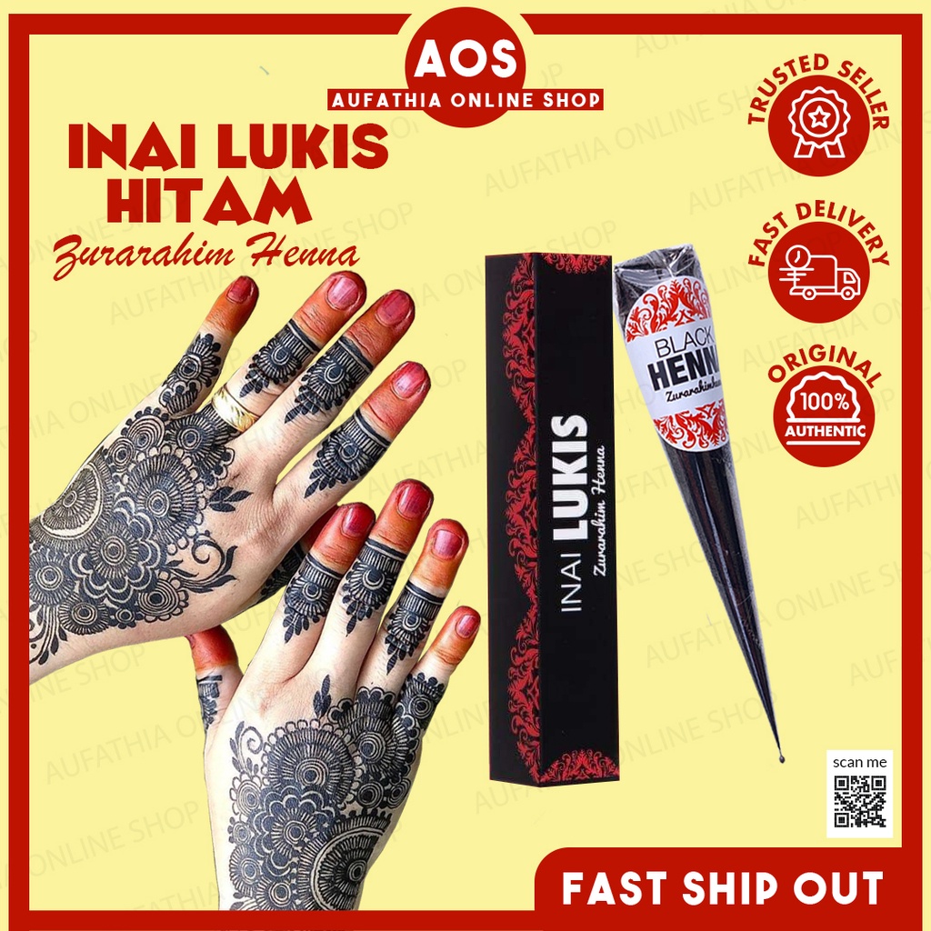 Inai Lukis Hitam Black Henna Pengantin Zurarahim Henna Shopee Malaysia