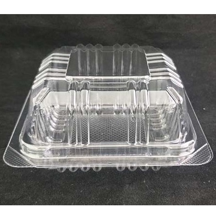 OPS110 Benxon Plastic Tray Burger Bakery Disposable Clear Lunch Box Party Bekas Makanan Kuih Kotak Tapau Food Container