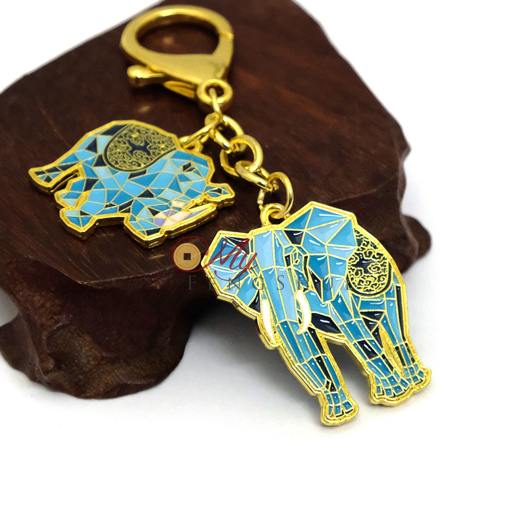 Feng Shui Royal Elephant and Cosmic Rhino Anti Burglary Robbery Amulet