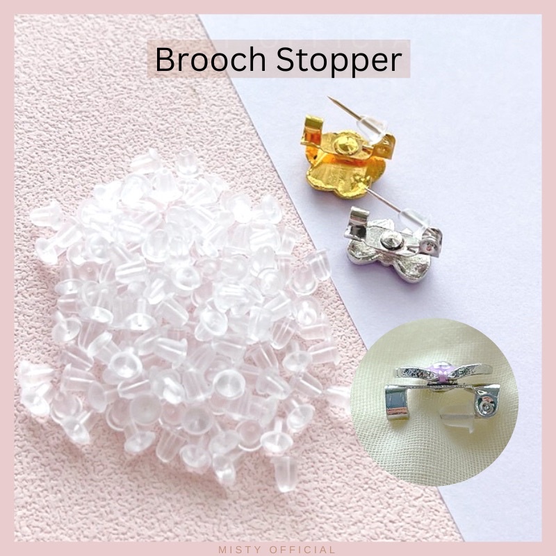 BROOCH STOPPER 30pcs with Tube I Kerongsang Stopper Penutup Pin Brooch