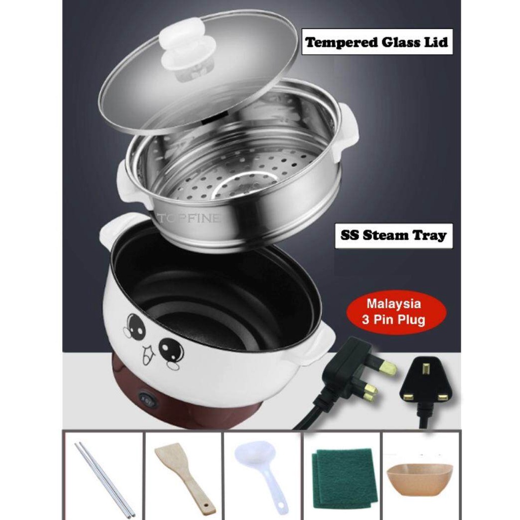 { KL SELLER } FREE GIFT Kuro 22CM Electric Multicooker Non Stick Rice Cooker Food Mini Hot Pot Periuk N