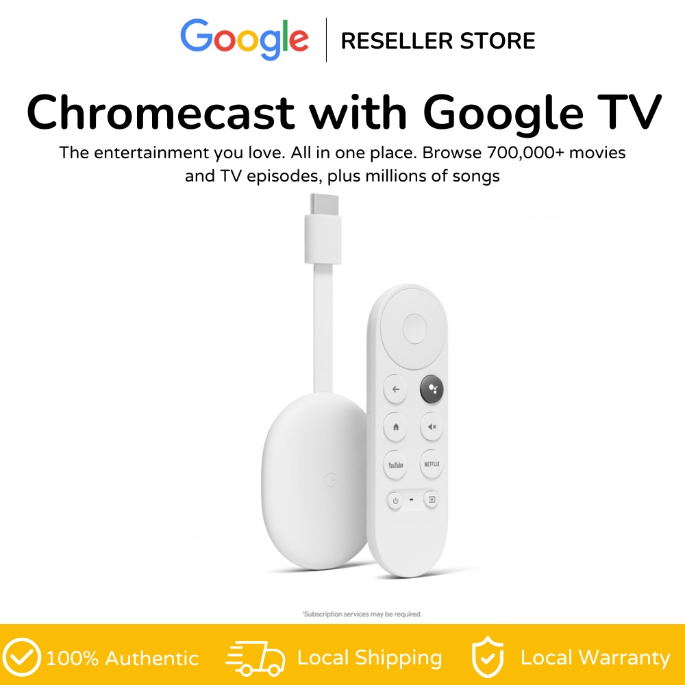 Google Chromecast with Google TV streams your entertainment in up to 4K