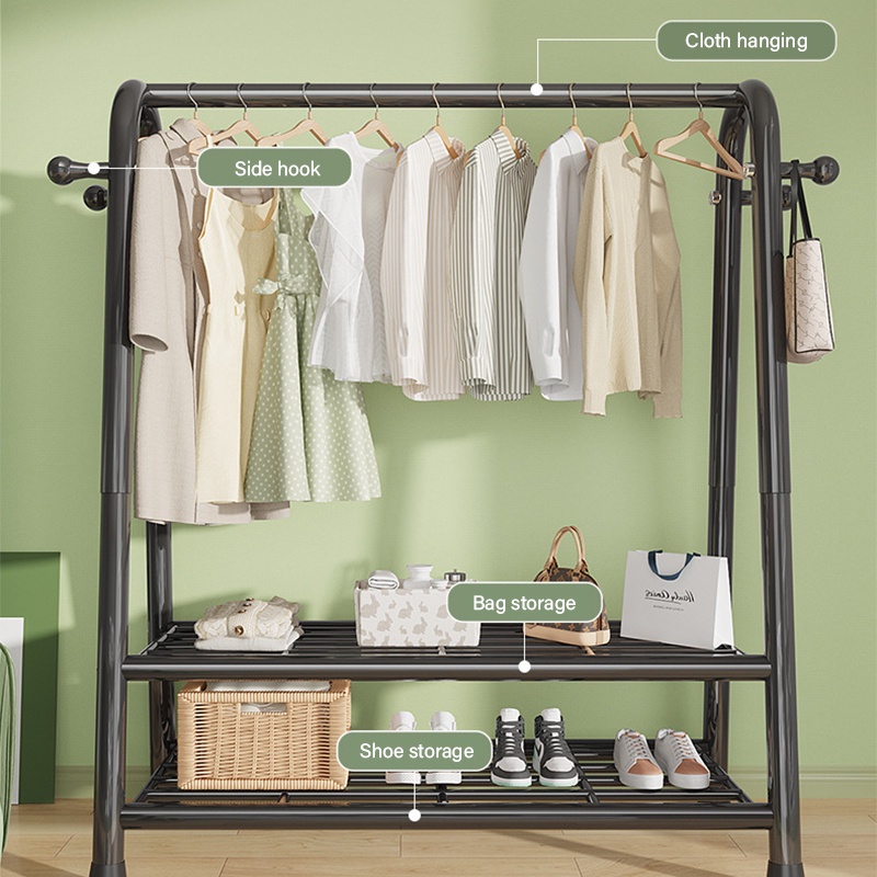 Big Open Wardrobe Clothes Hanger Stand Rak Baju Besi Shopee Malaysia